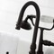 Kingston Brass CA11T5 3-3/8" Tub Wall Mount Clawfoot Tub Faucet with Hand Shower, Oil Rubbed Bronze CA11T5 - alternate 6
